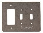 Stonique® Decora Double Toggle Combo in Charcoal
